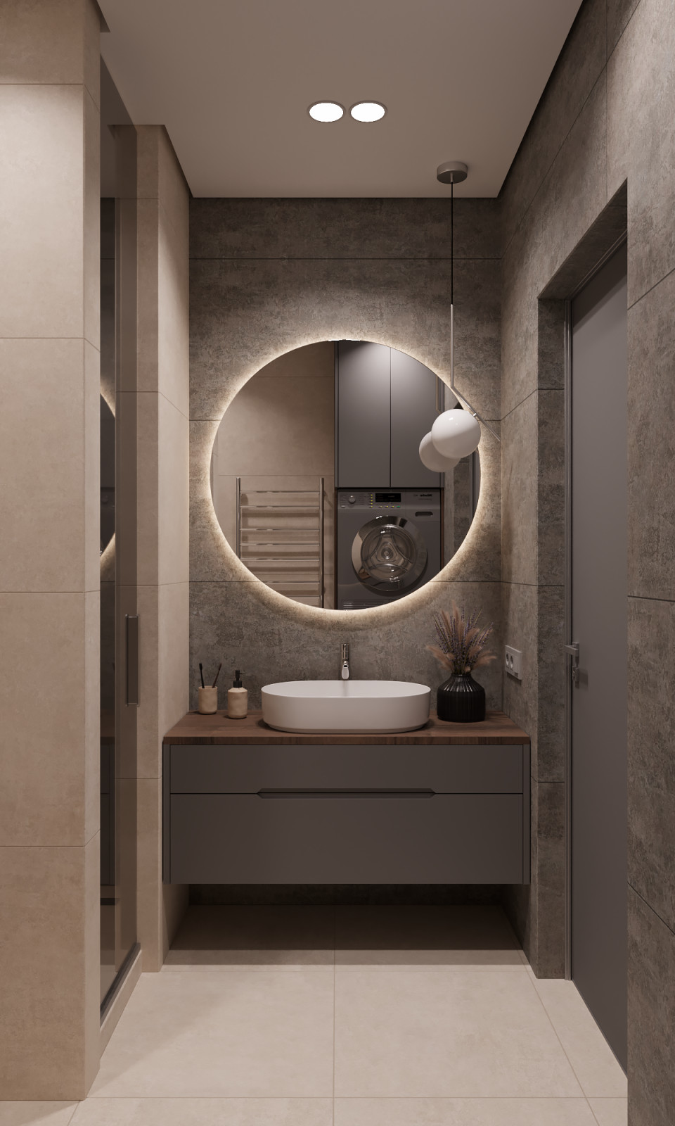 Дизайн проект квартиры в современном стиле, для девушки.