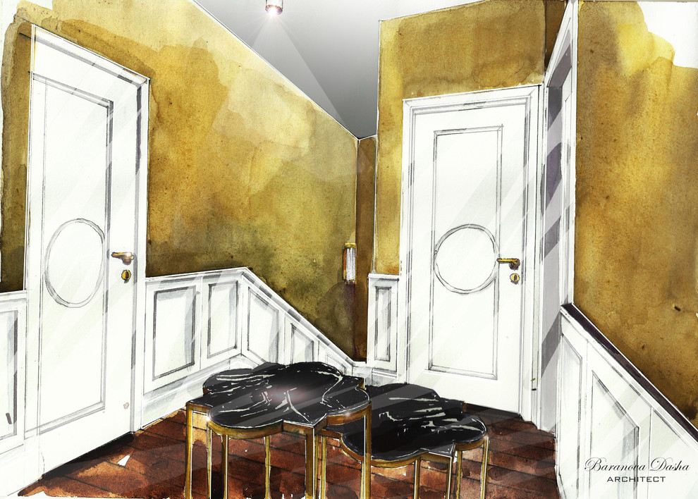 Проект таунхауса в Новой Москве площадью 300 кв м. В процессе реализации