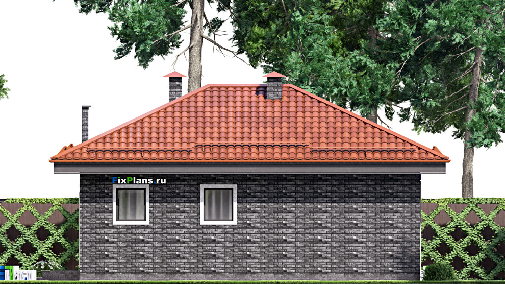 Проект одноэтажного дома 11х13м S81м2 F-14993