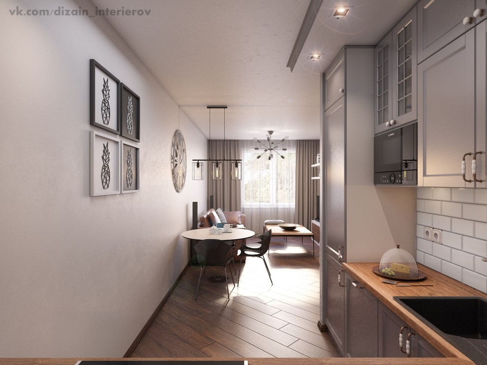 Обложка проекта: Кухня-гостиная дизайн-проект