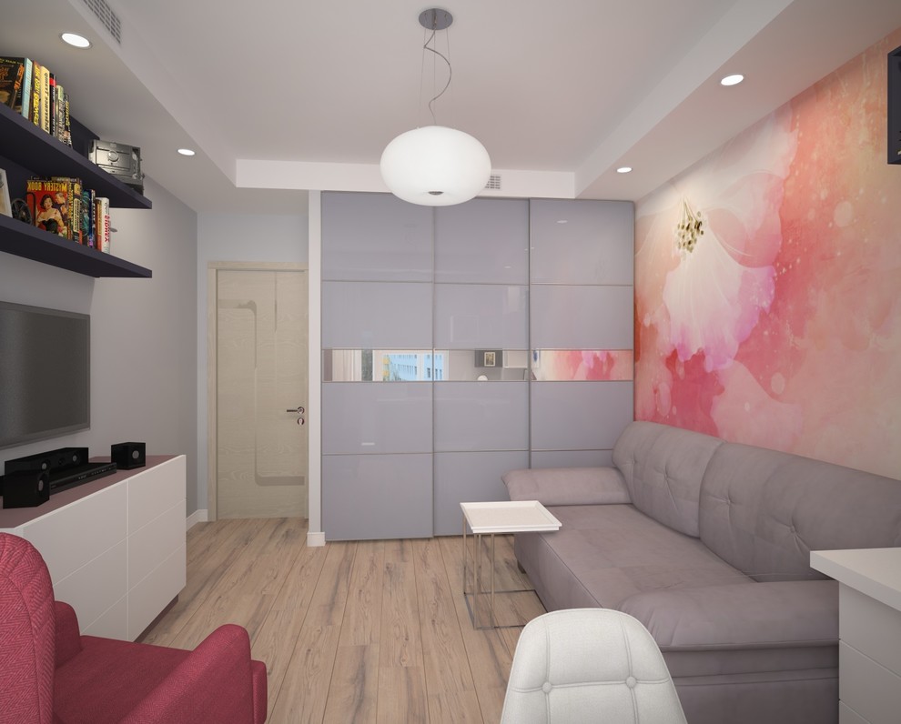 Квартира для Балерины в пудровых тонах.