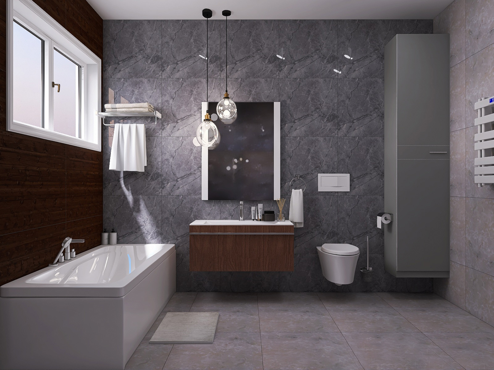 Обложка проекта: Ванная комната в загородном доме