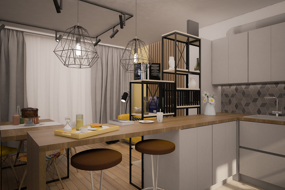 Кухня-столовая для молодой семьис одним ребенком