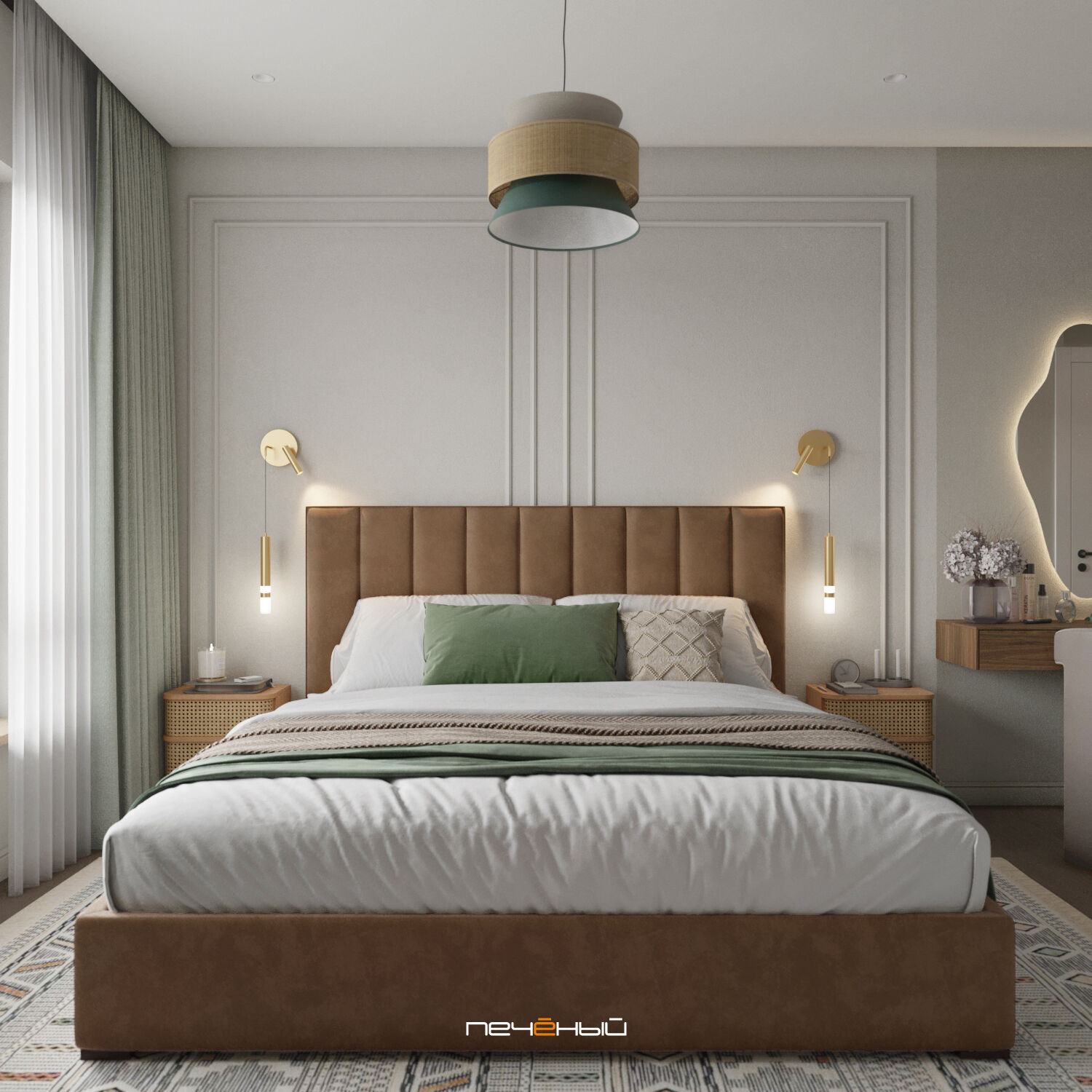 2025 Дизайн 4-комн. квартиры 112 м² в современном стиле, Москва, ЖК Барклая  6