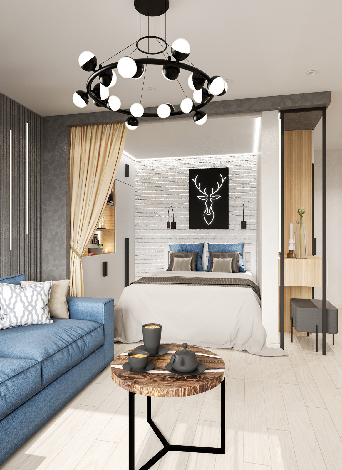 Обложка проекта: Молодежный, бюджетный интерьер квартиры