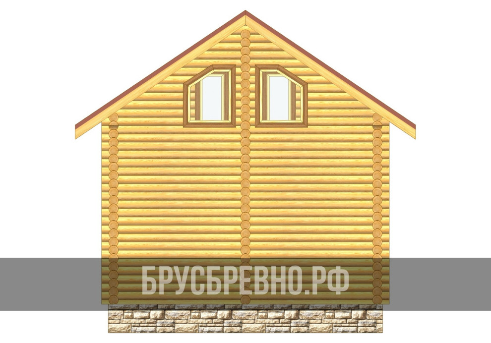 Проект 563 Баня 6х10 бревно 200