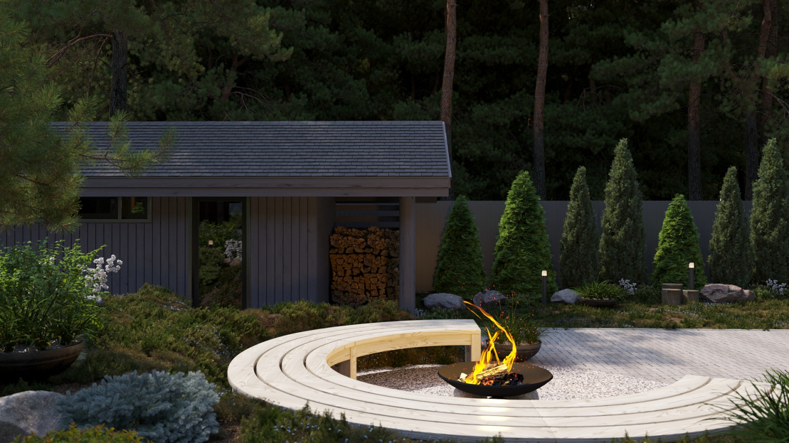 Дом для большой семьи с коммерческой баней