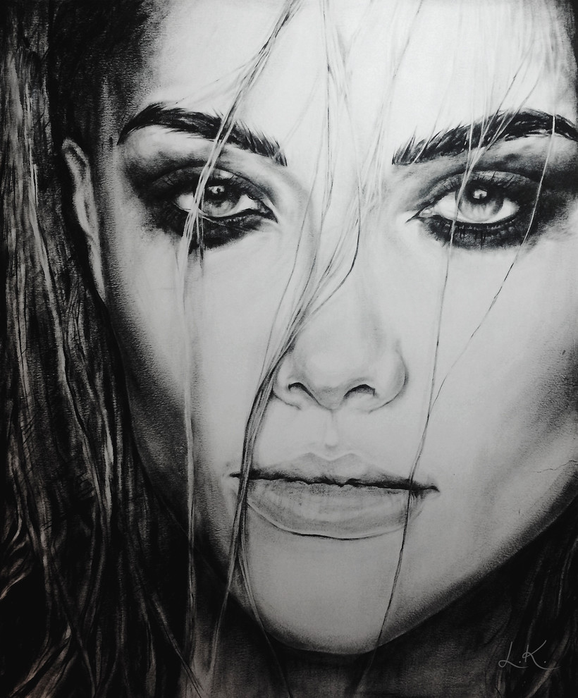 Черная гуашь; «сухая кисть»