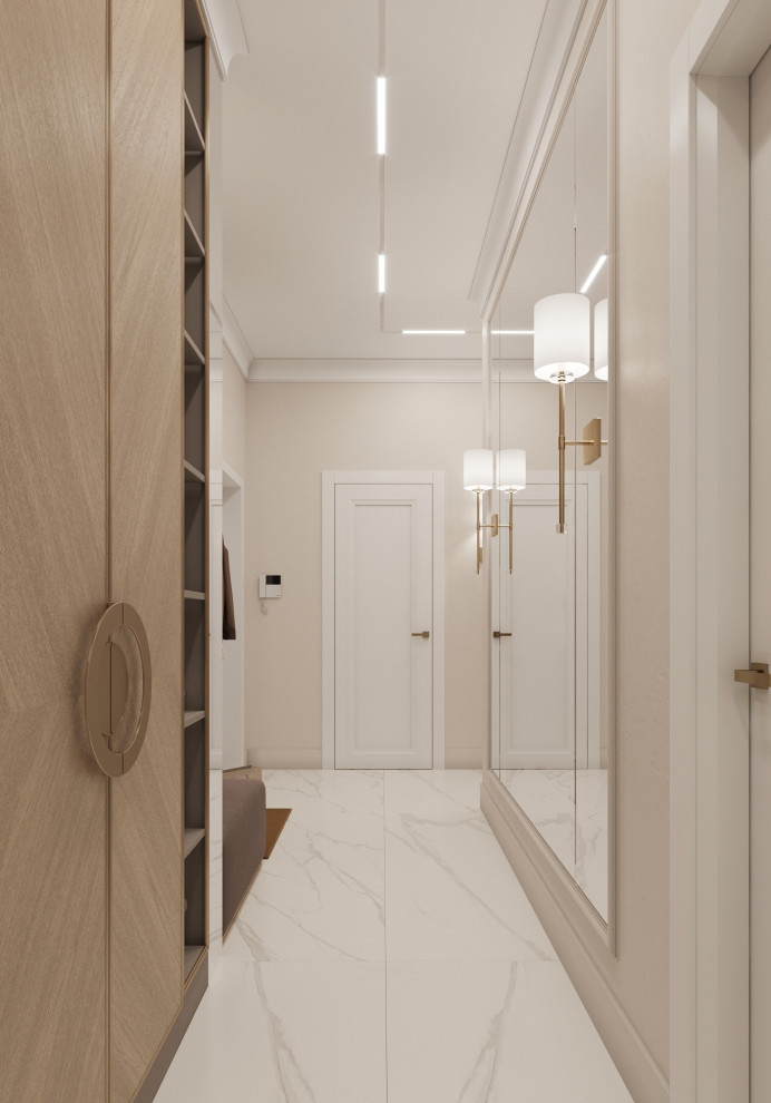 "Тёплое какао", квартира в ЖК "Дворянский", 98 м2