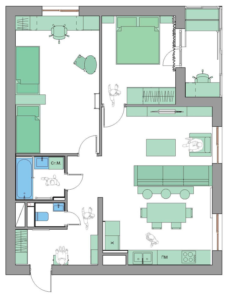 Обложка проекта: Квартира в Сестрорецке