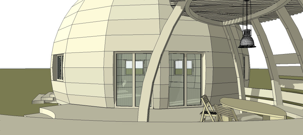 Необычная веранда (и терраса) к Необычному Дому (проект "Фазенда-лайф")