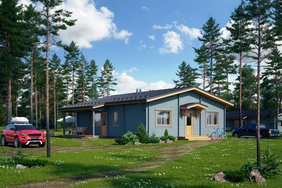 Обложка проекта: Двухквартирные апартаменты из клеёного бруса сезонного проживания "Базис 1"