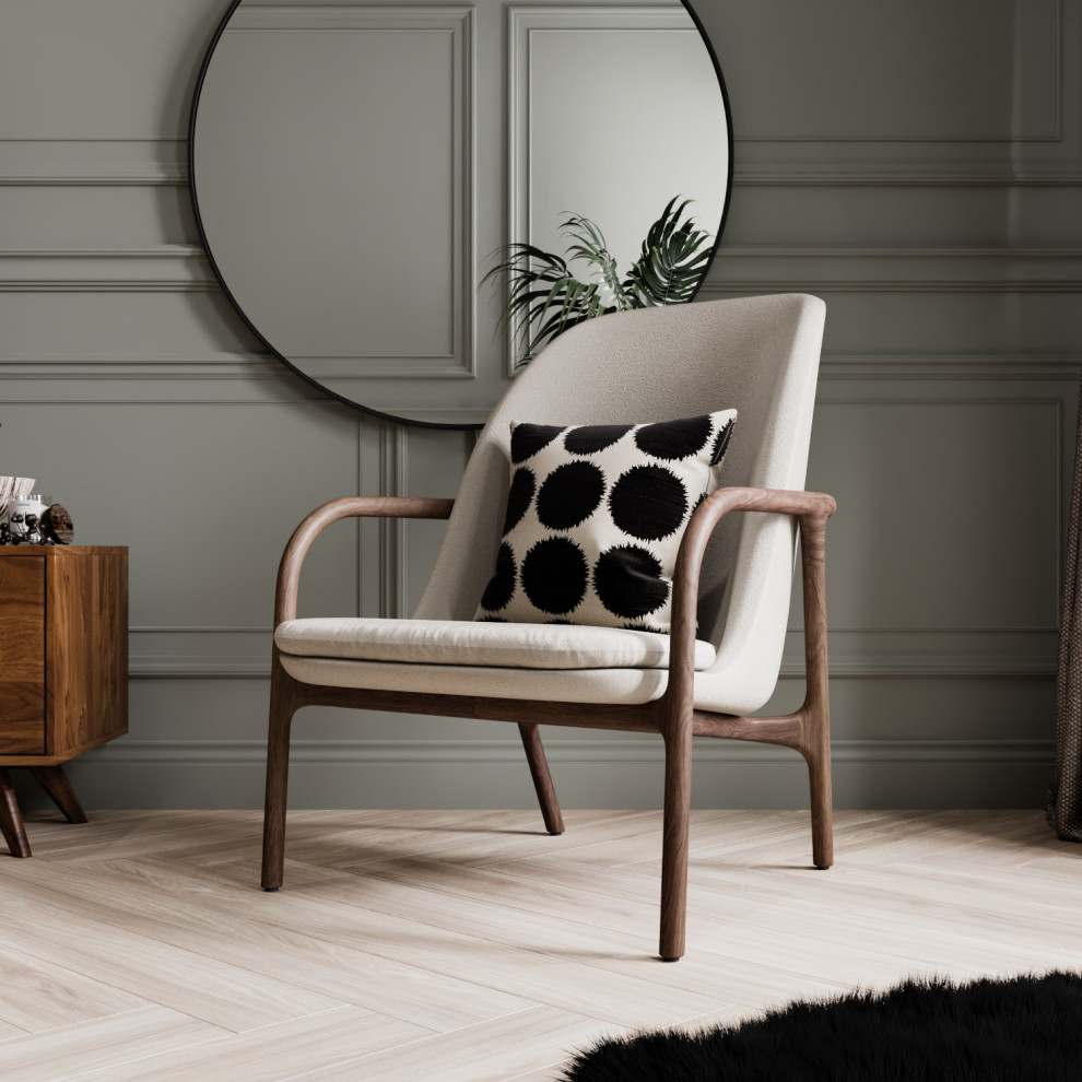 Современная гостиная: кресло, оттоманка и ТВ-тумба Artfabric