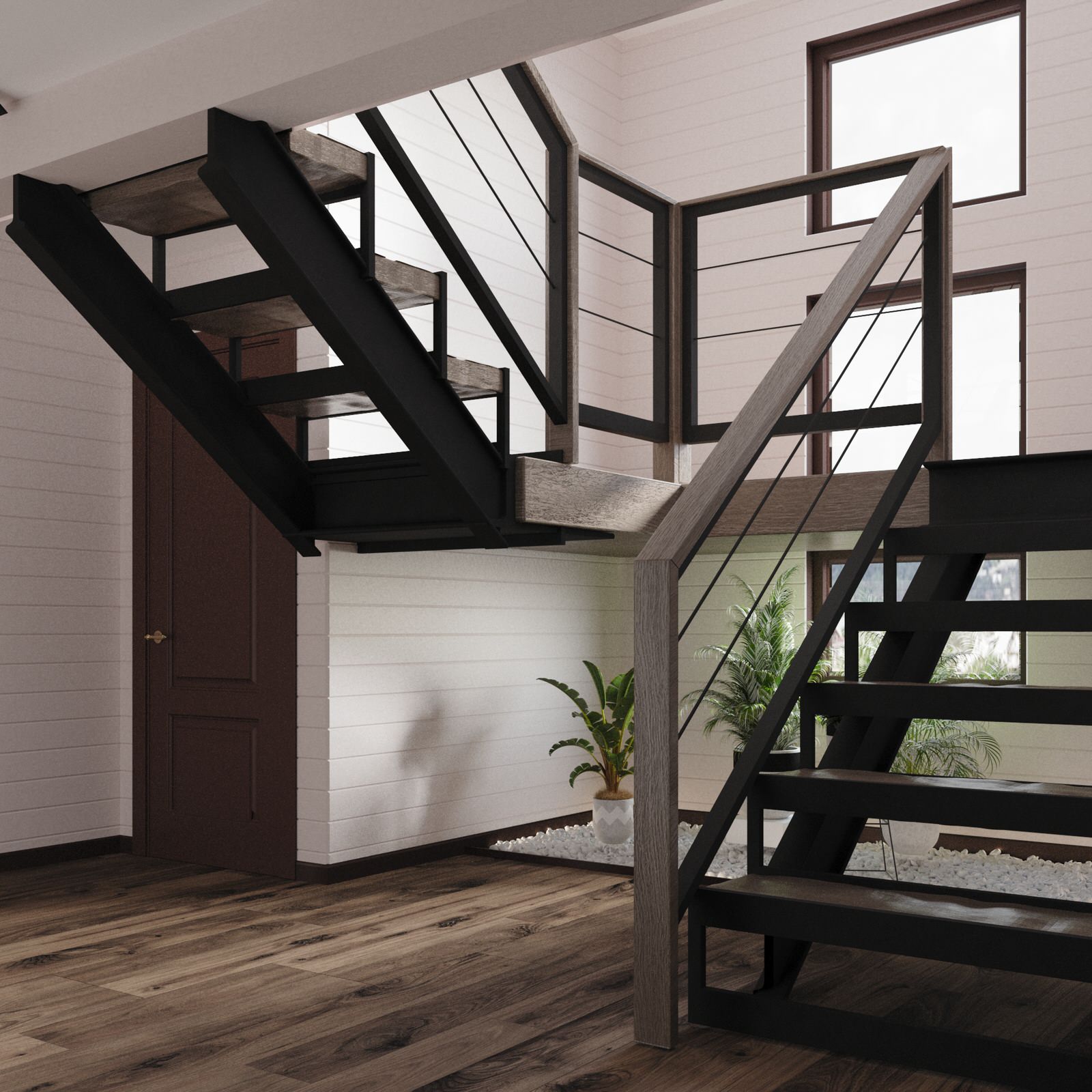 Деревянный дом на берегу Волги в Кимрах