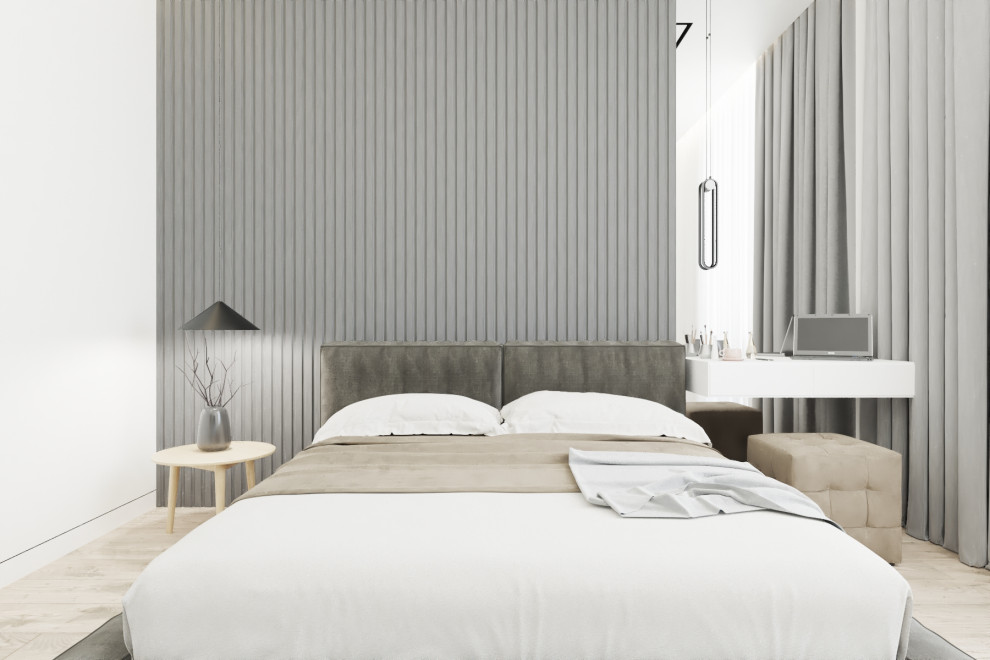 Обложка проекта: Спальня небольшая в стиле минимализм