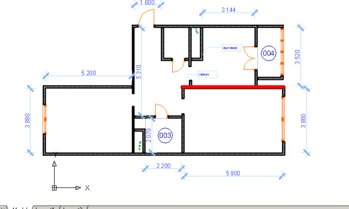 Перепланировка 2-х комнатонй квартиры