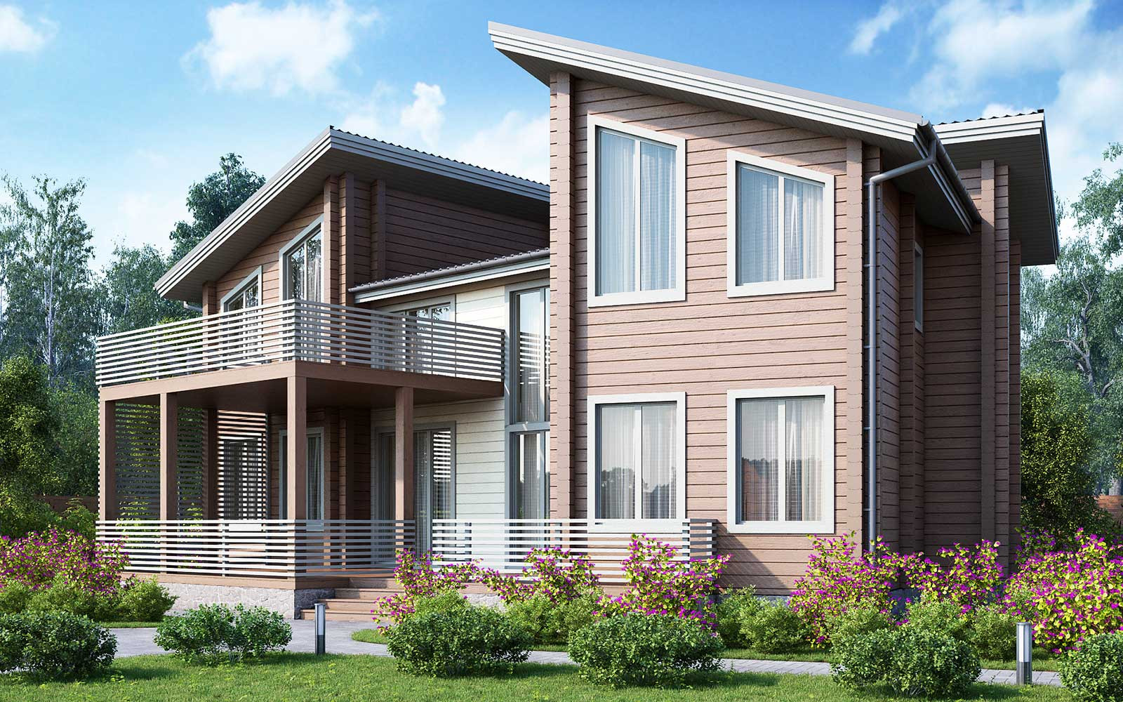 Обложка проекта: Деревянный дом, 377 кв.м.