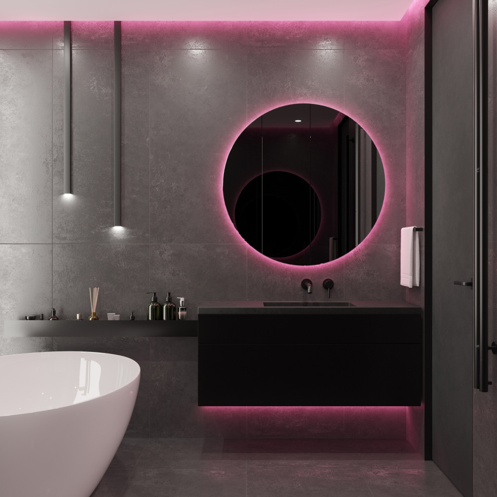 Квартира для молодого человека с разными вариантами освещения