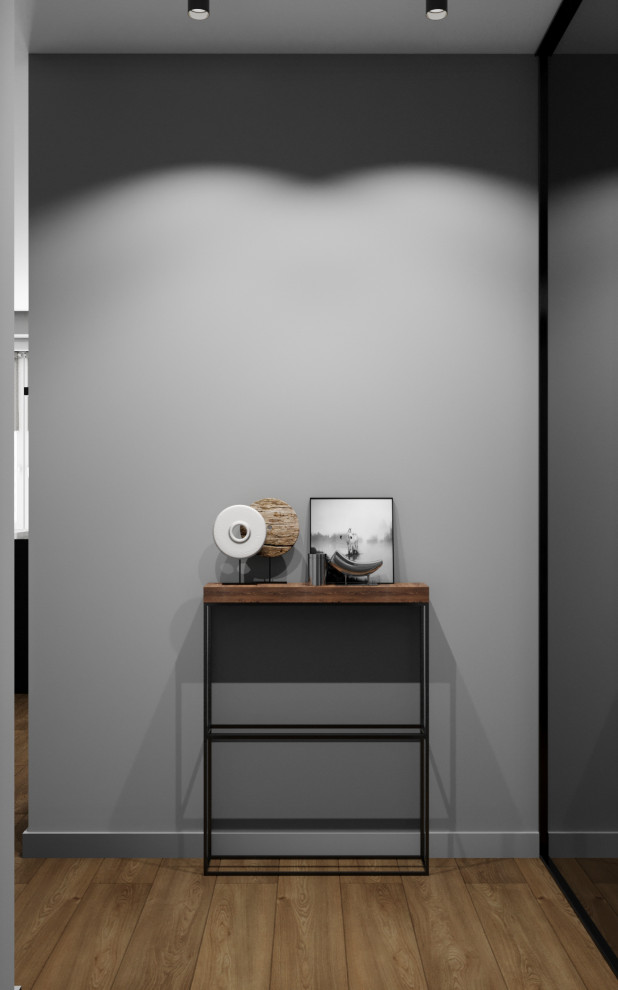 Студия в тёмных тонах для молодого человека