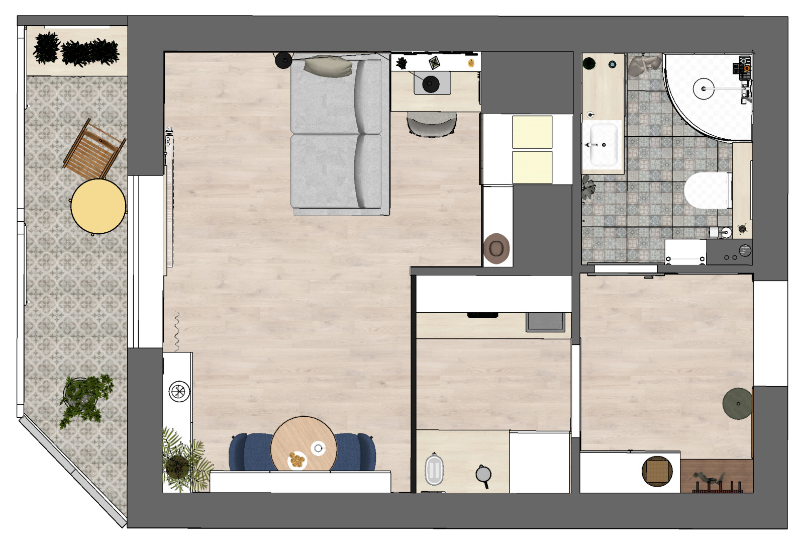 Квартира-студия на ул.Бабушкина