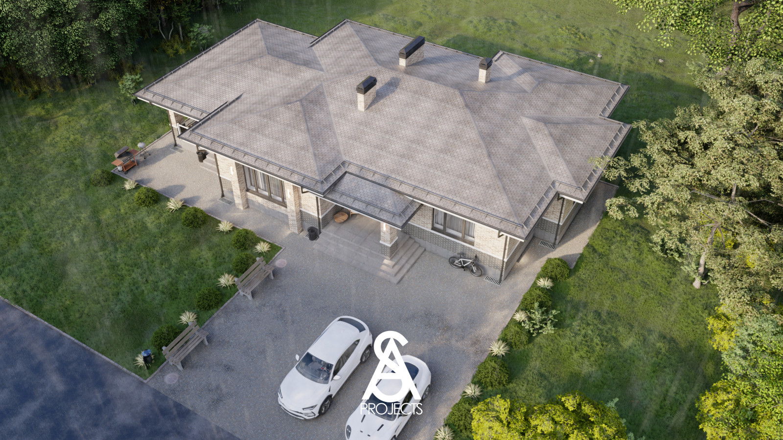 Дом одноэтажный 214кв.м.