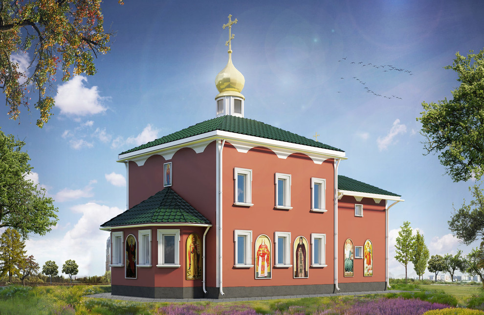 Небольшой храм под Санкт-Петербургом