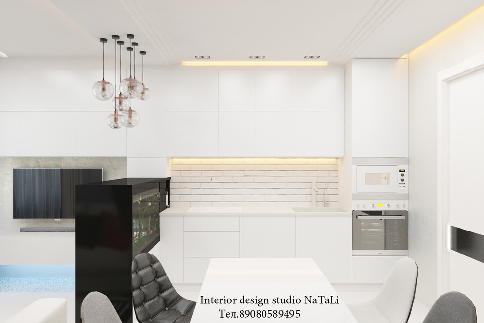 Дизайн интерьера кухни гостиной  в современном стиле