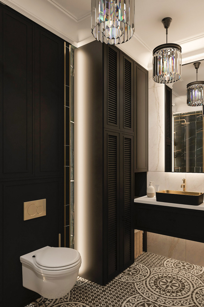 Интерьер мужского санузла . Таунхаус в КП "Образцово"