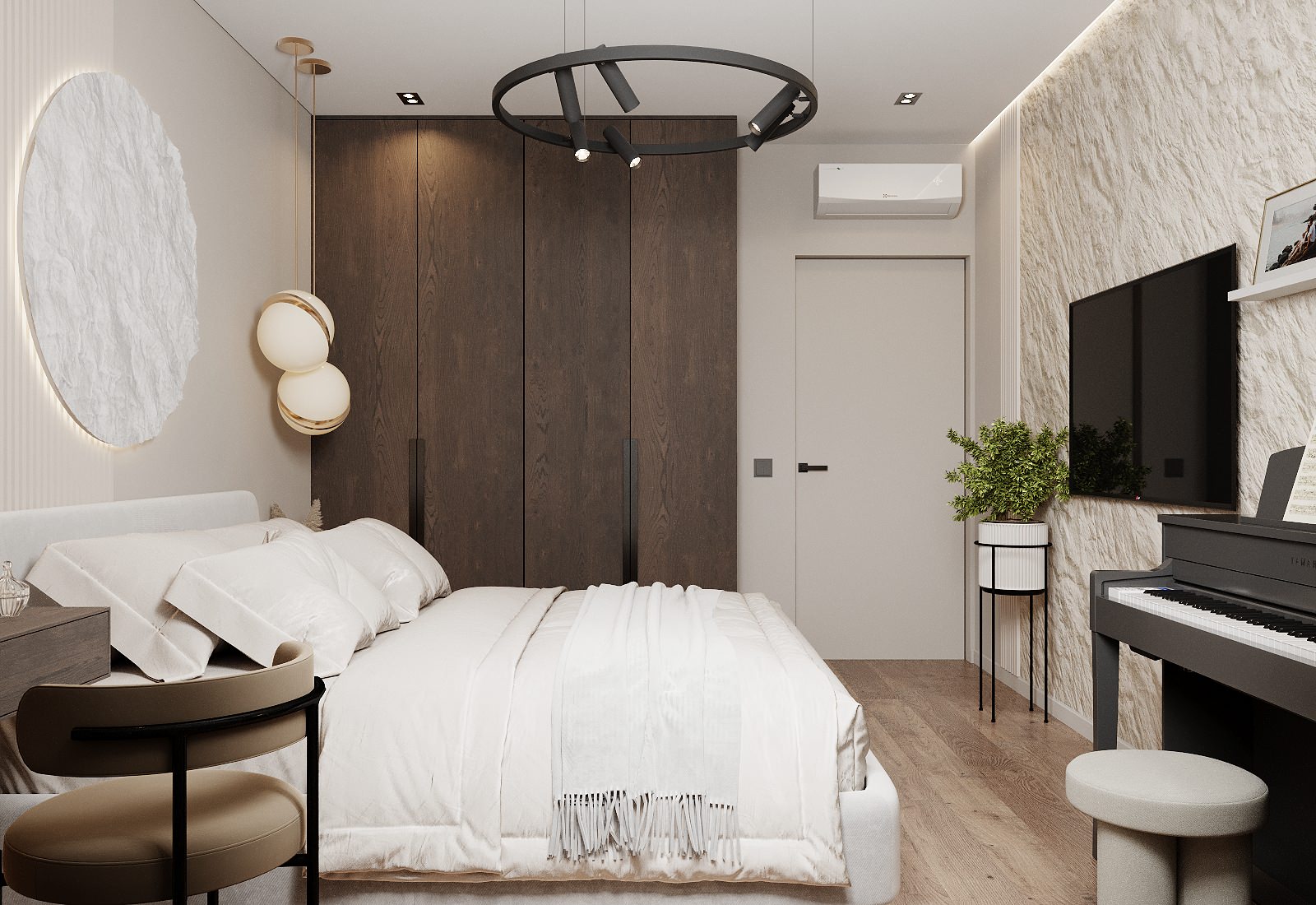 Камень и воздух. Квартира для современной девушки.