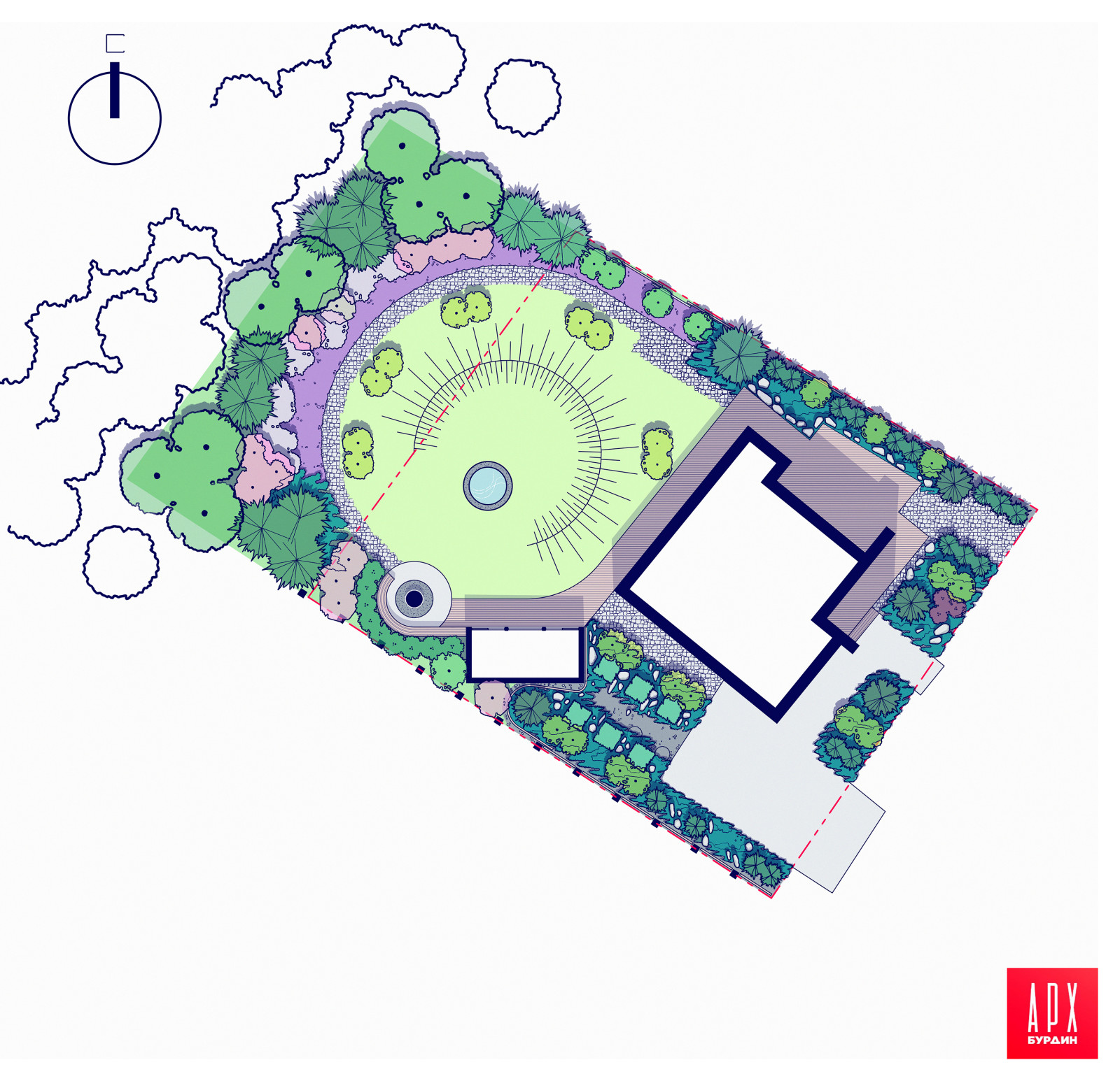 Обложка проекта: Эскизный проект благоустройства и ландшафтного дизайна земельного участка