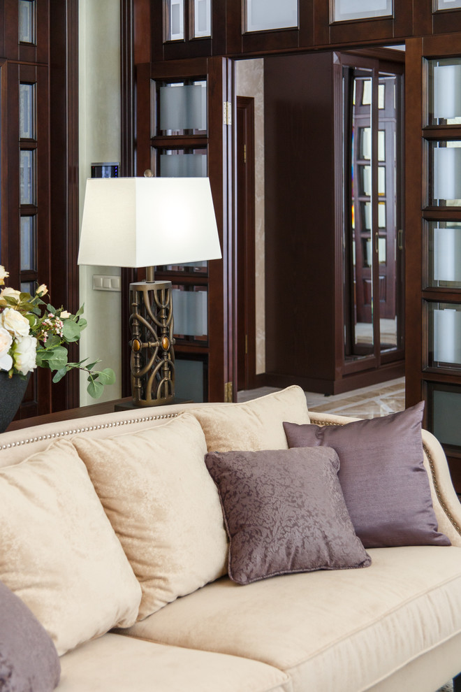 Интерьер загородного дома с двусветным пространством