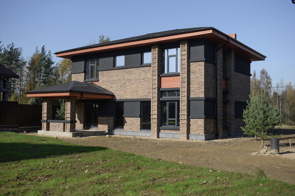 Обложка проекта: Загородный дом 180 м.кв. из кирпича в КП "Охтинское раздолье", Санкт-Петербург