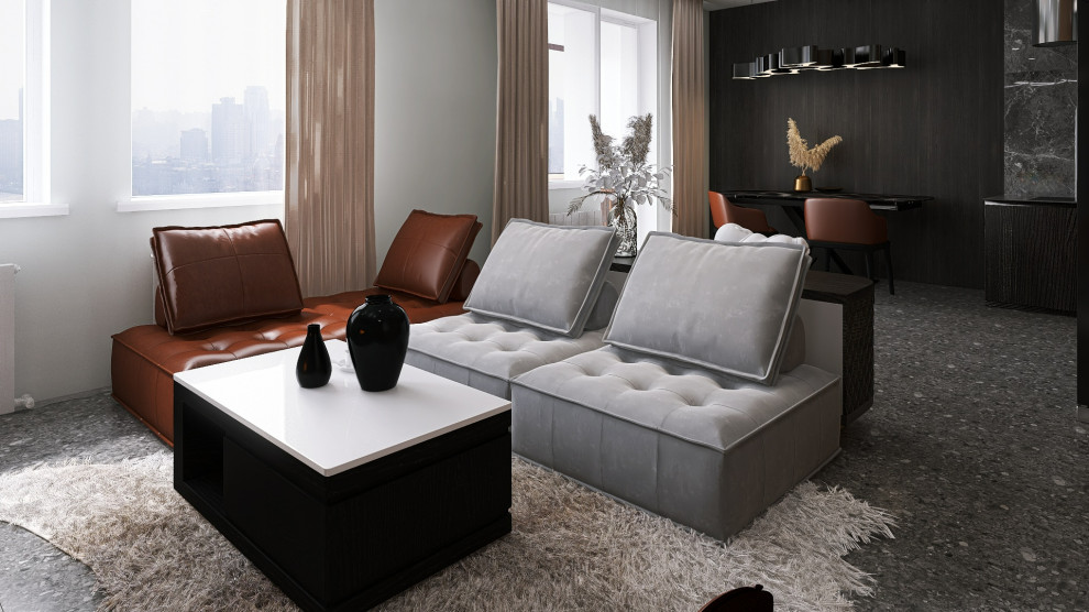 Брутальная двухкомнатная квартира