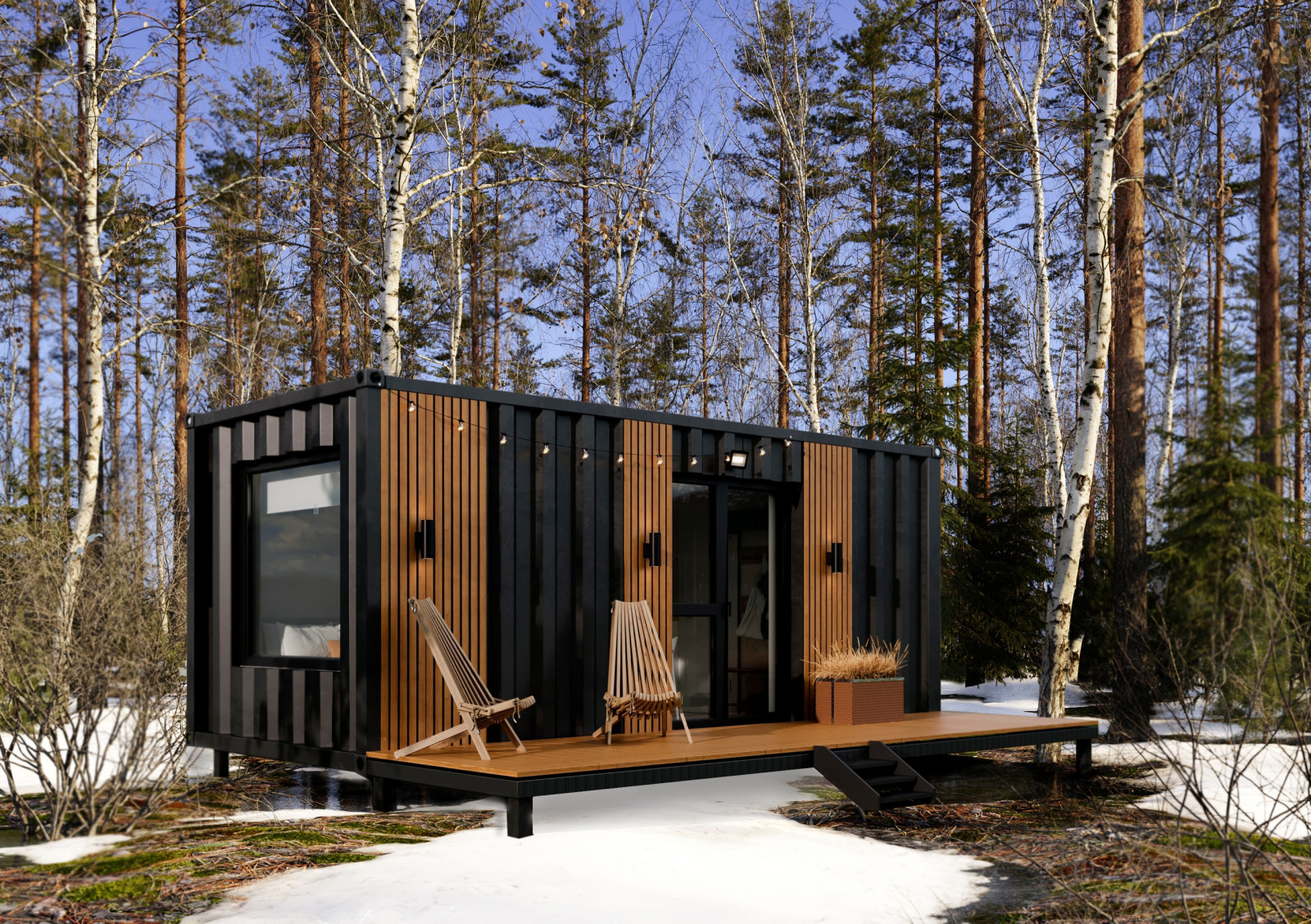 Проект дачного домика из морского контейнера