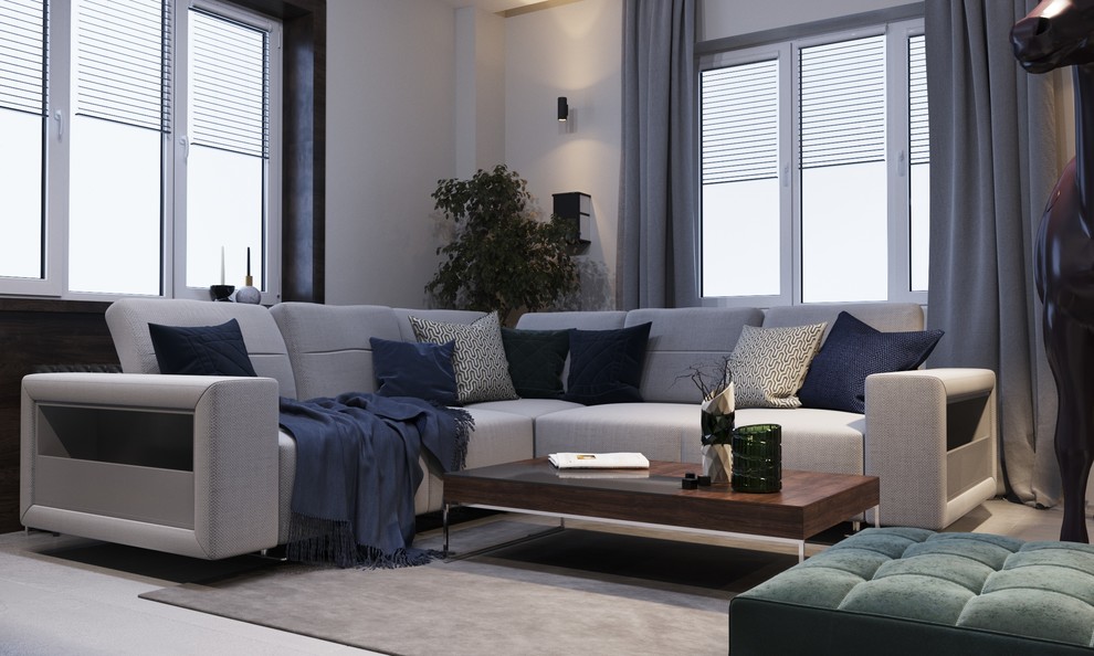 Квартира с тремя спальнями,  площадью 144 м 2