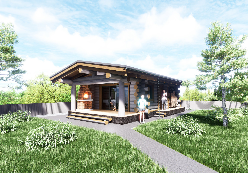 Обложка проекта: Баня из бревна ручной рубки, кело