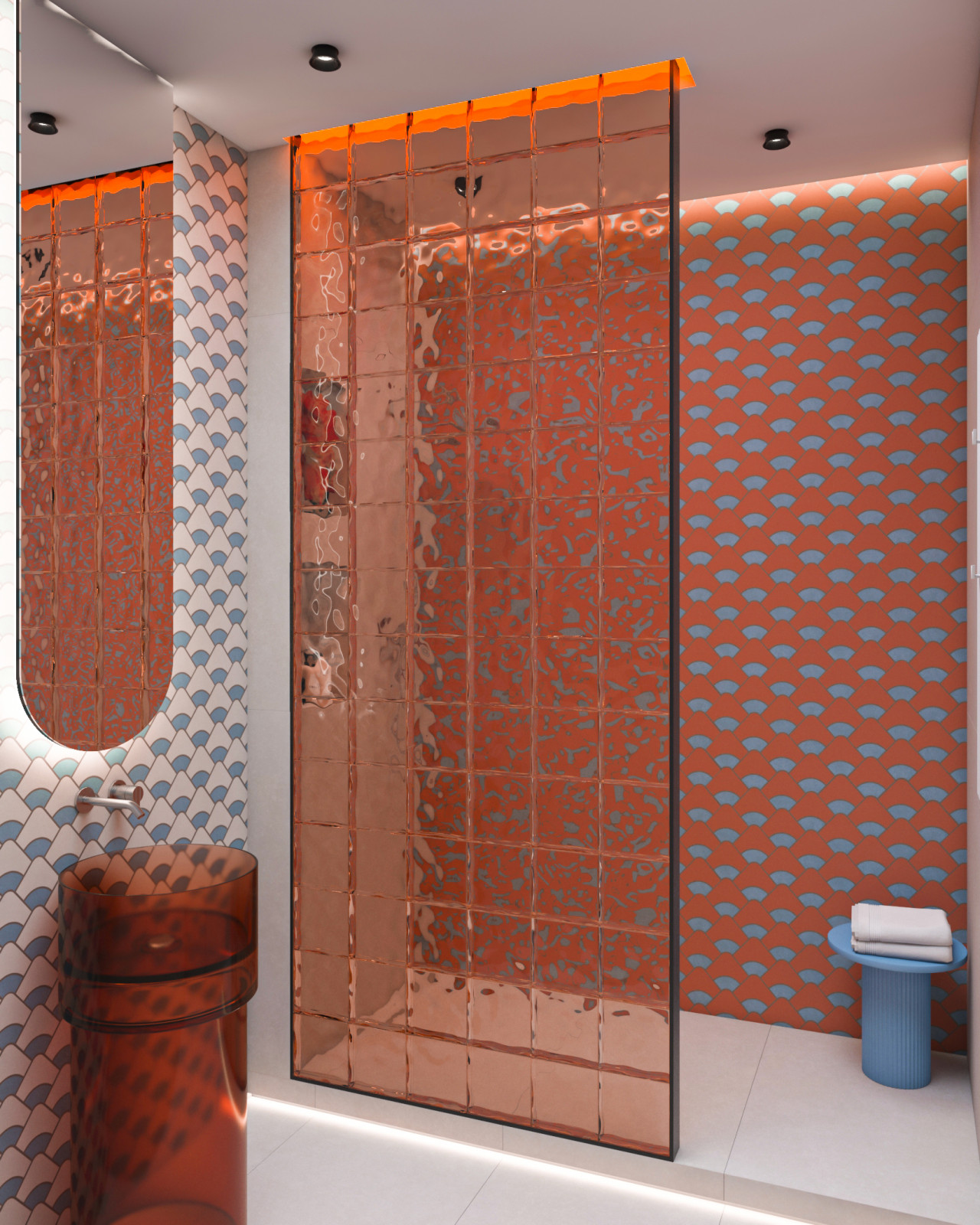 Дизайн двухкомнатной квартиры 65кв.м в центе города для молодой девушки.