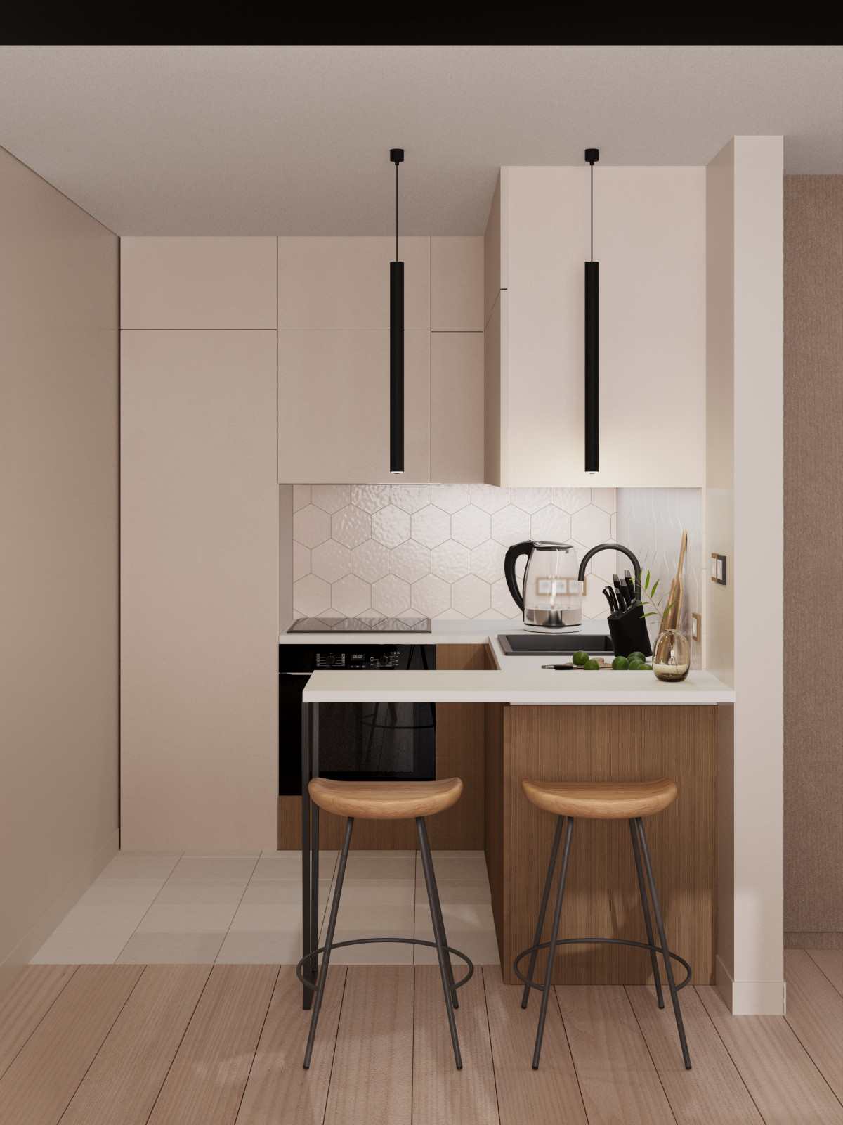 Однокомнатная квартира в смешанном стиле