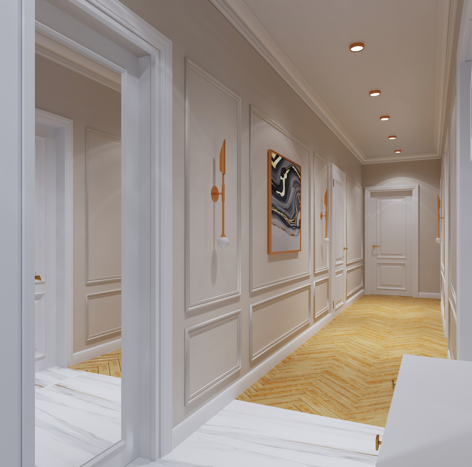 Воздушная неоклассика. Квартира, город Таганрог