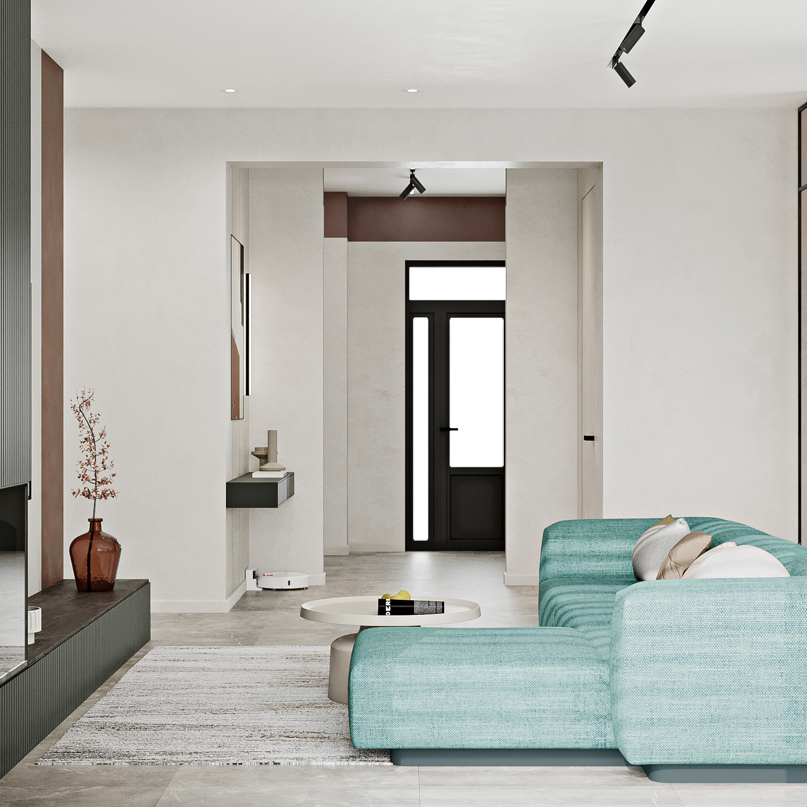 КП Первозванный 1, кухня-гостиная (вариант 4)