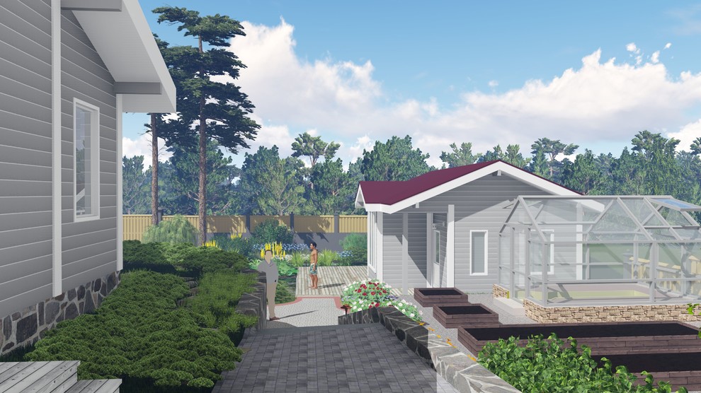 Сад со сложным рельефом