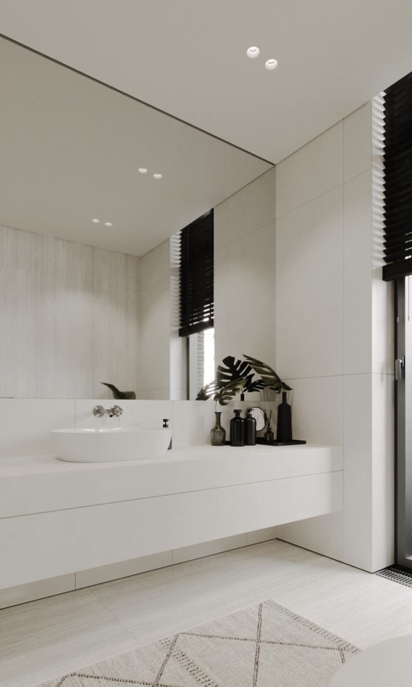 Санузел в проекте загородного дома The CUBE