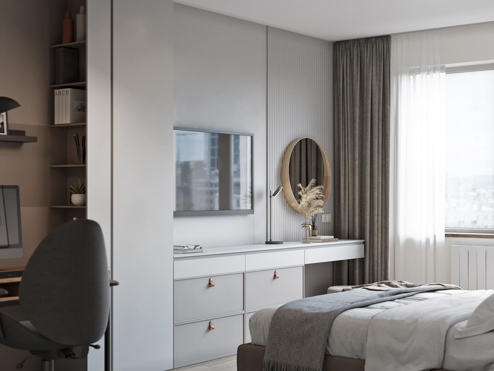 Дизайн-проект 2-комнатной кв., ЖК "Шуваловский", СПб, 60 кв.м.