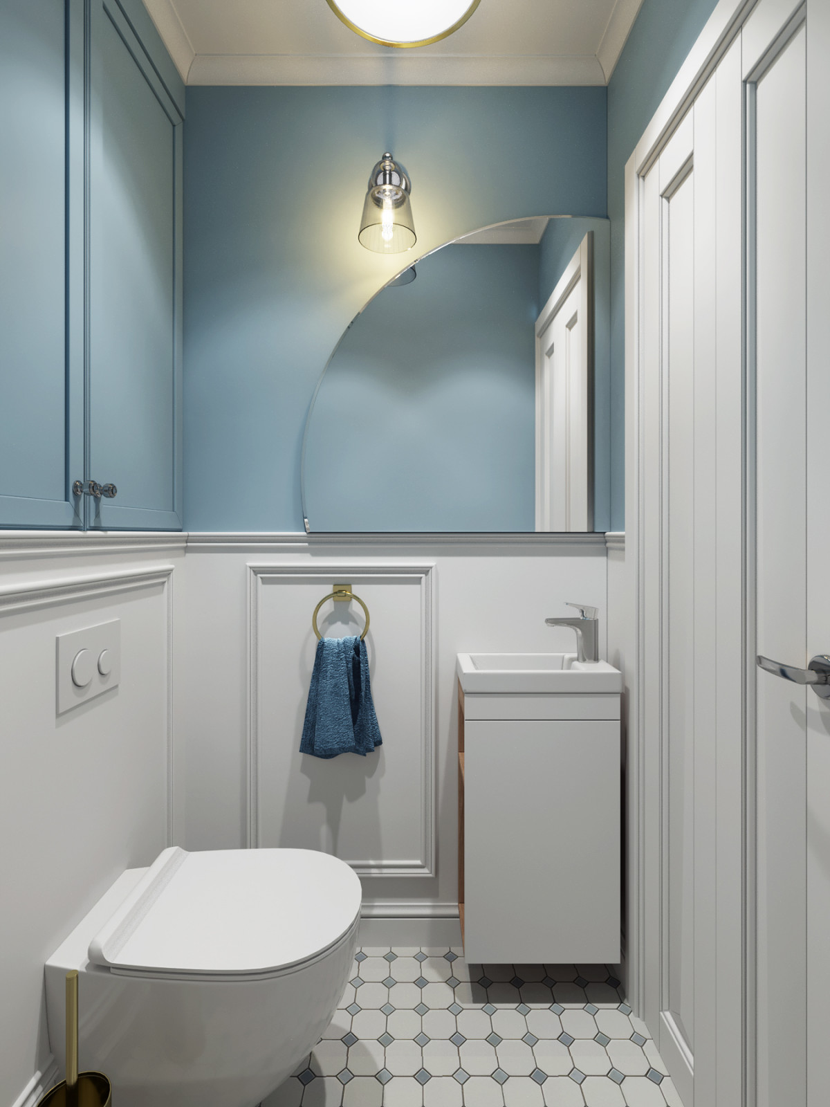 Квартира в голубых тонах в Новой Боровой