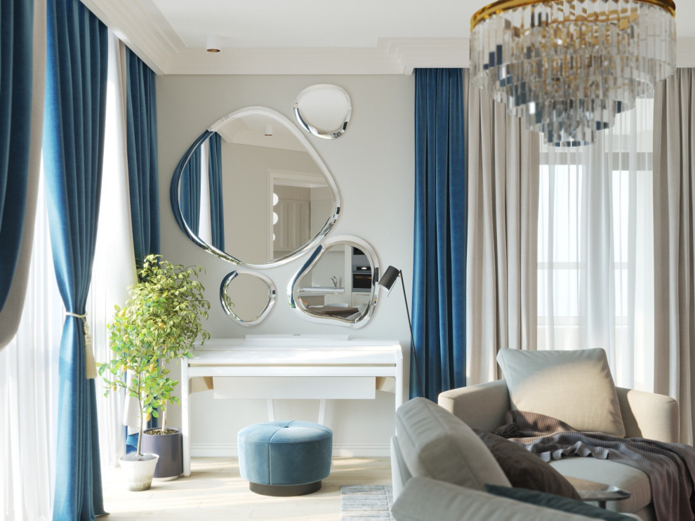 Обложка проекта: Дизайн проект кухни-гостиной.