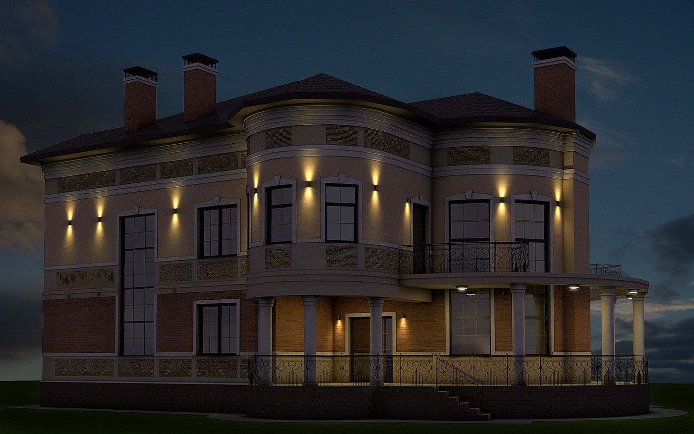 Обложка проекта: освещение частных домов, различные концепции