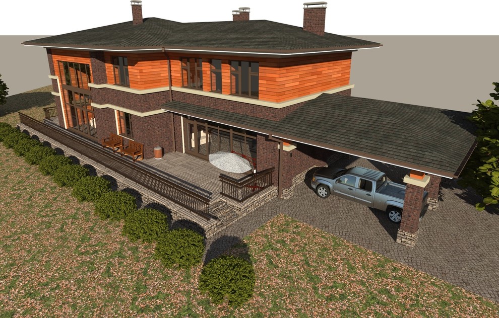 Обложка проекта: Дом в стиле Райта