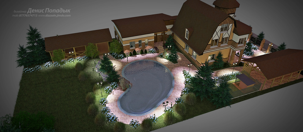 Проект экстерьера в стиле Фахверк