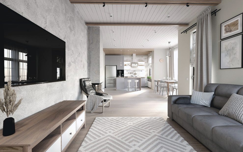 Кухня-гостиная в скандинавском стиле