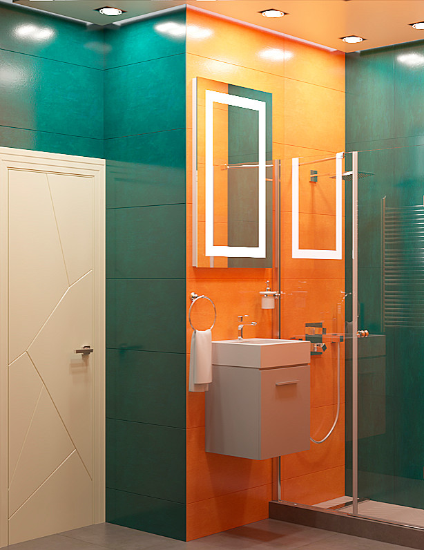 Яркая сочность. Трехкомнатная квартира на Озерной